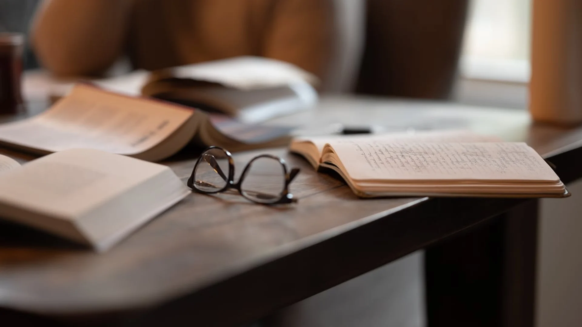 Books and glasses